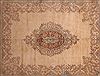 Kerman Brown Hand Knotted 79 X 99 Area Rug 400-16998 Thumb 32