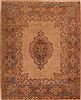 Kerman Brown Hand Knotted 79 X 99  Area Rug 400-16998 Thumb 0