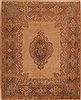 Kerman Brown Hand Knotted 79 X 99 Area Rug 400-16998 Thumb 0