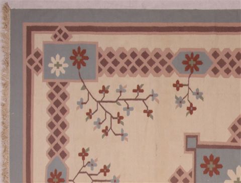 Gabbeh White Hand Knotted 92 X 121 Area Rug 400-16999 Image 3