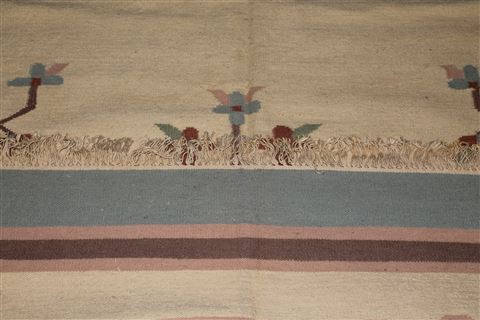 Gabbeh White Hand Knotted 92 X 121 Area Rug 400-16999 Image 8