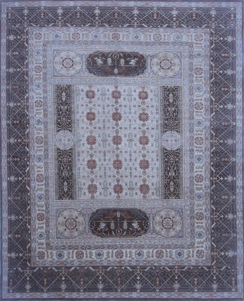 Modern Brown Hand Knotted 1111 X 150  Area Rug 250-17002 Image 0