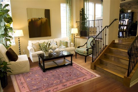 Modern Purple Hand Knotted 82 X 102 Area Rug 400-17003 Image 3
