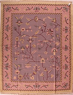 Indian Modern Purple Rectangle 8x10 ft Wool Carpet 17003