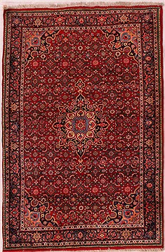 Persian Bidjar Red Rectangle 4x6 ft Wool Carpet 17006