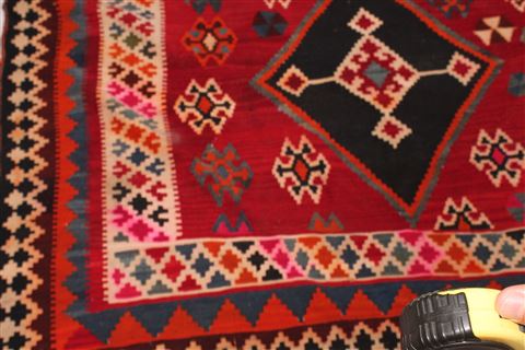 Kilim Red Hand Knotted 52 X 95 Area Rug 400-17012 Image 3