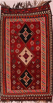 Kilim Red Hand Knotted 5'2" X 9'5"  Area Rug 400-17012