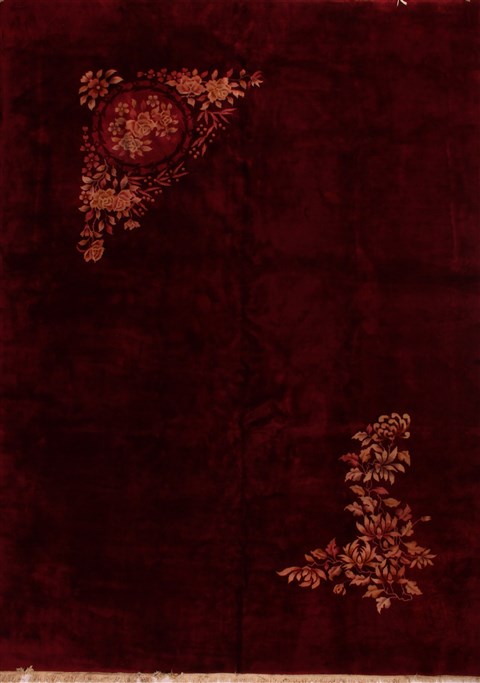 Arak Red Hand Knotted 98 X 134 Area Rug 400-17013 Image 0