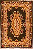 Isfahan Green Hand Knotted 89 X 129  Area Rug 400-17015 Thumb 0