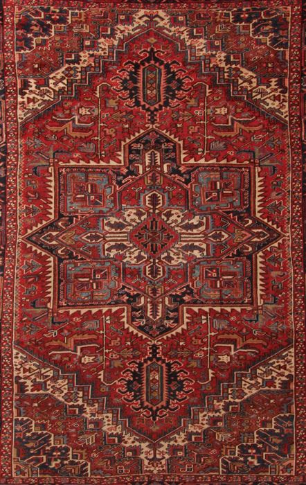 Heriz Red Hand Knotted 811 X 119 Area Rug 400-17018 Image 6