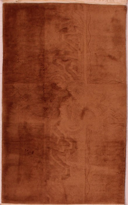 Modern Brown Hand Knotted 30 X 411 Area Rug 400-17020 Image 0