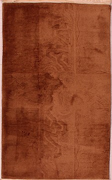 Chinese Modern Brown Rectangle 3x5 ft Wool Carpet 17020