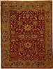 Oushak Red Flat Woven 89 X 115  Area Rug 300-17023 Thumb 0