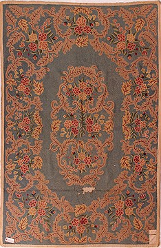 Aubusson Green Hand Knotted 9'0" X 17'11"  Area Rug 400-17042