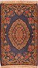 Isfahan Blue Hand Knotted 24 X 211  Area Rug 400-17051 Thumb 0