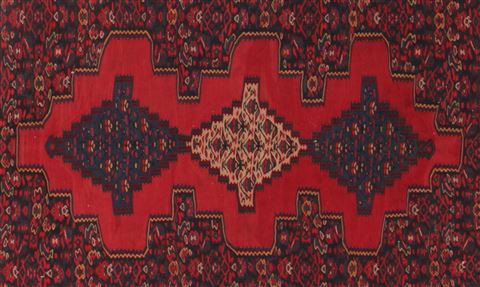 Kilim Red Hand Knotted 30 X 40 Area Rug 400-17063 Image 2