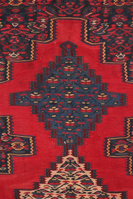 Kilim Red Hand Knotted 30 X 40 Area Rug 400-17063 Image 5