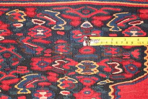 Kilim Red Hand Knotted 30 X 40 Area Rug 400-17063 Image 6