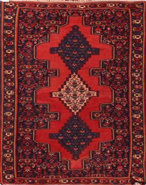 Kilim Red Hand Knotted 30 X 40 Area Rug 400-17063 Image 0