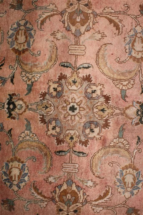 Tabriz Purple Square Hand Knotted 97 X 114 Area Rug 400-17071 Image 11