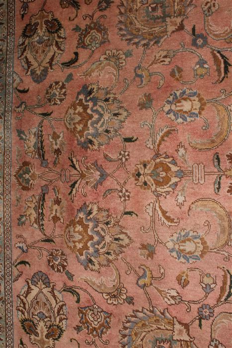 Tabriz Purple Square Hand Knotted 97 X 114 Area Rug 400-17071 Image 12