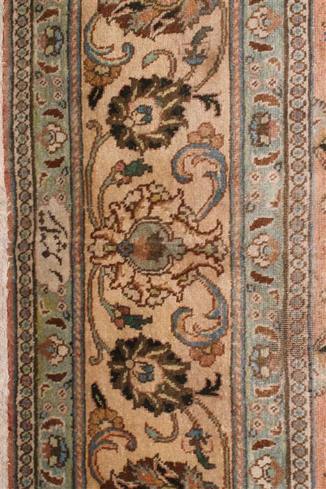 Tabriz Purple Square Hand Knotted 97 X 114 Area Rug 400-17071 Image 6