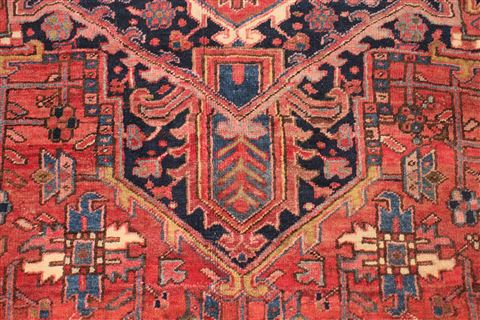 Heriz Red Hand Knotted 101 X 137 Area Rug 400-17072 Image 11