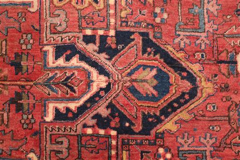 Heriz Red Hand Knotted 101 X 137 Area Rug 400-17072 Image 12