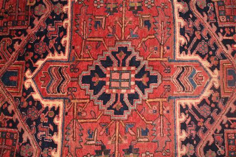 Heriz Red Hand Knotted 101 X 137 Area Rug 400-17072 Image 13