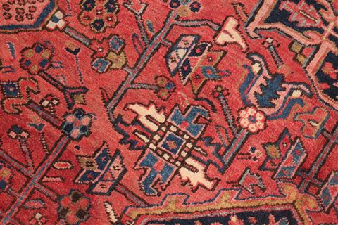 Heriz Red Hand Knotted 101 X 137 Area Rug 400-17072 Image 14