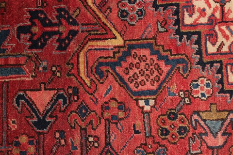 Heriz Red Hand Knotted 101 X 137 Area Rug 400-17072 Image 15