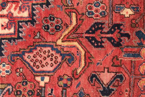 Heriz Red Hand Knotted 101 X 137 Area Rug 400-17072 Image 16