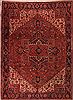 Heriz Red Hand Knotted 101 X 137 Area Rug 400-17072 Thumb 0