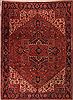 Heriz Red Hand Knotted 101 X 137  Area Rug 400-17072 Thumb 0