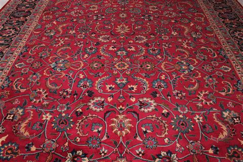 Mashad Red Hand Knotted 98 X 128 Area Rug 400-17073 Image 8