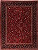 Mashad Red Hand Knotted 98 X 128  Area Rug 400-17073 Thumb 0