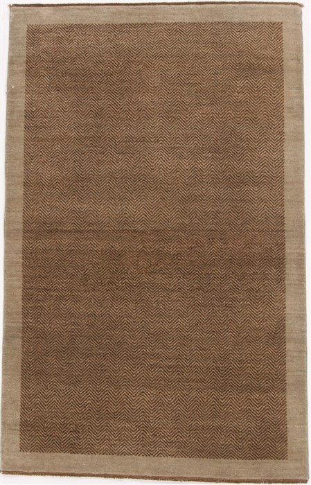 Gabbeh Brown Hand Knotted 40 X 63 Area Rug 250-17075 Image 0