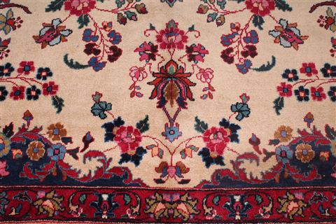 Mashad White Hand Knotted 101 X 130 Area Rug 400-17082 Image 13