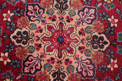 Mashad White Hand Knotted 101 X 130 Area Rug 400-17082 Image 15