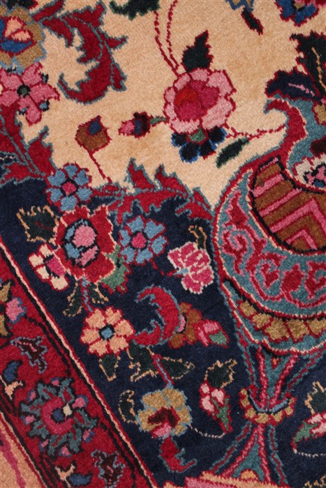 Mashad White Hand Knotted 101 X 130 Area Rug 400-17082 Image 20