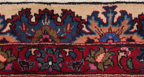Mashad White Hand Knotted 101 X 130 Area Rug 400-17082 Image 22