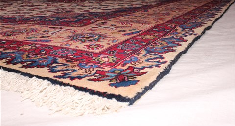 Mashad White Hand Knotted 101 X 130 Area Rug 400-17082 Image 10