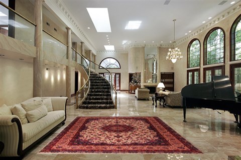 Mashad White Hand Knotted 101 X 130 Area Rug 400-17082 Image 3
