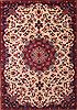 Mashad White Hand Knotted 101 X 130  Area Rug 400-17082 Thumb 7