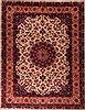 Mashad White Hand Knotted 101 X 130  Area Rug 400-17082 Thumb 0