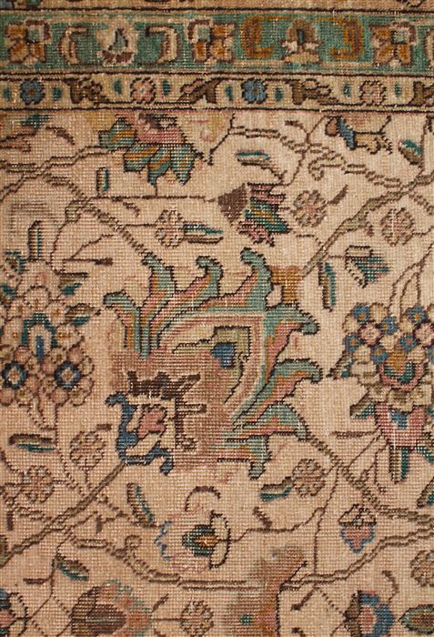 Tabriz White Square Hand Knotted 910 X 113 Area Rug 400-17083 Image 10