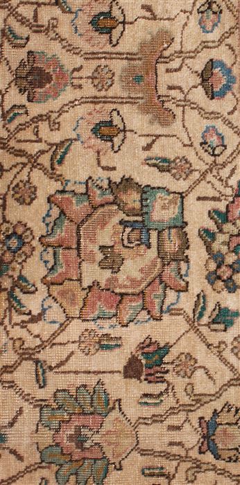 Tabriz White Square Hand Knotted 910 X 113 Area Rug 400-17083 Image 12