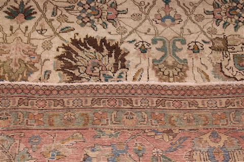 Tabriz White Square Hand Knotted 910 X 113 Area Rug 400-17083 Image 14