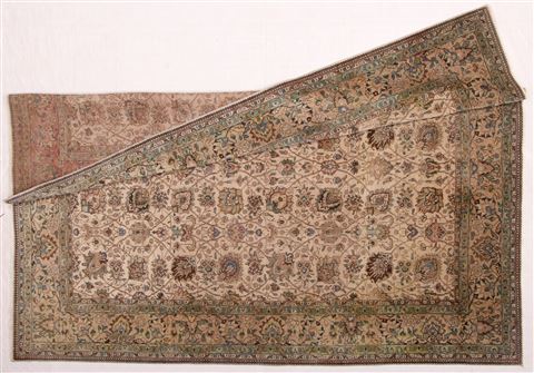 Tabriz White Square Hand Knotted 910 X 113 Area Rug 400-17083 Image 4