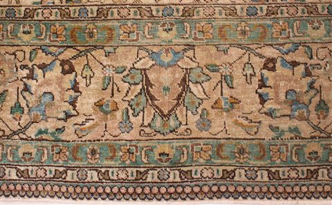 Tabriz White Square Hand Knotted 910 X 113 Area Rug 400-17083 Image 5